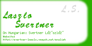 laszlo svertner business card